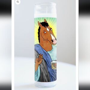 Bojack‎ Horseman Whiskey Glass Cig Tall White Religious Candle - Netflix Horse